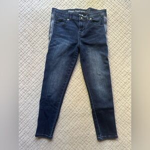 Gymboree Girls Cropped Skinny Jeans with Racing Stripe Detail